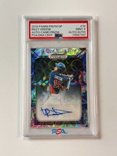 2019 Panini Prizm Draft Picks Riley Greene #10 Auto Camo #/20 PSA 9