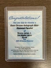 2025-26 Bowman Chrome Autograph Bronny James Mini-Diamond /100