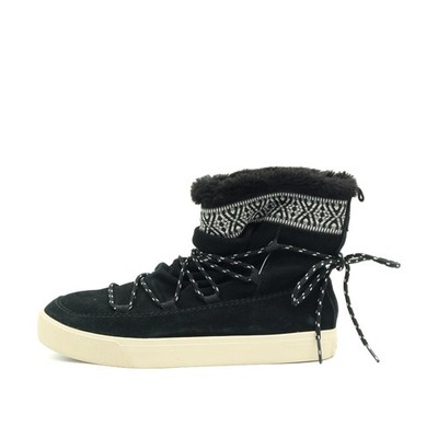 TOMS Damen Winter Sneaker Stiefel Schwarz Leder Fur Winter-Sneaker EU 39