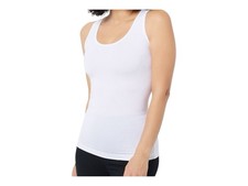 Tommie Copper Women  s White Tank With Lower Back Support Size Large