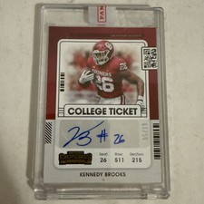 2022 Panini Chronicles Draft Picks CCT-KBR Kennedy Brooks College Tik Auto 5/10!