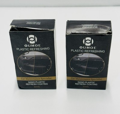 Ouhoe Vehicle Plastic Refreshing Kit Nano Plastic Refresh Coating Set Of 2 NEW