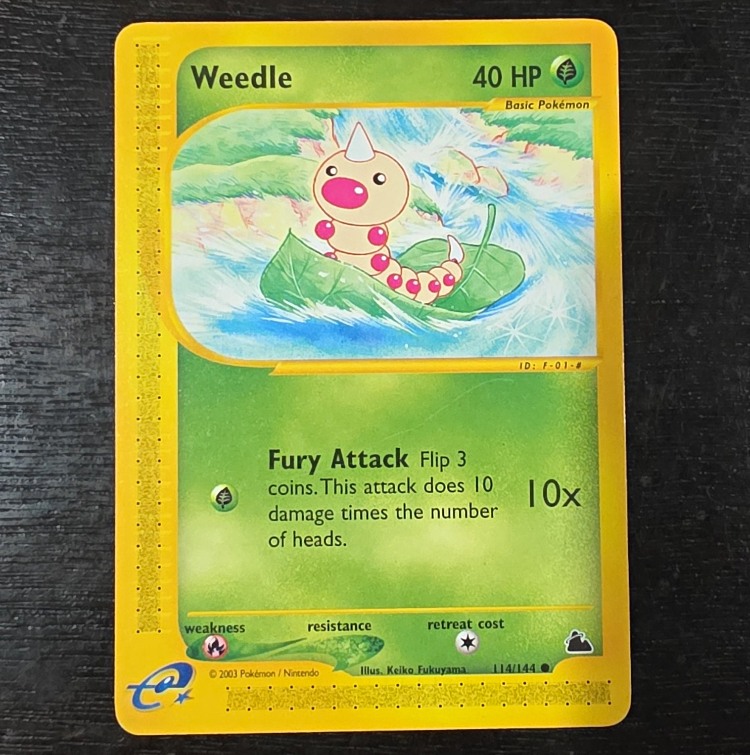 Pokemon Weedle 114/144 Skyridge Regular Common 40 HP English