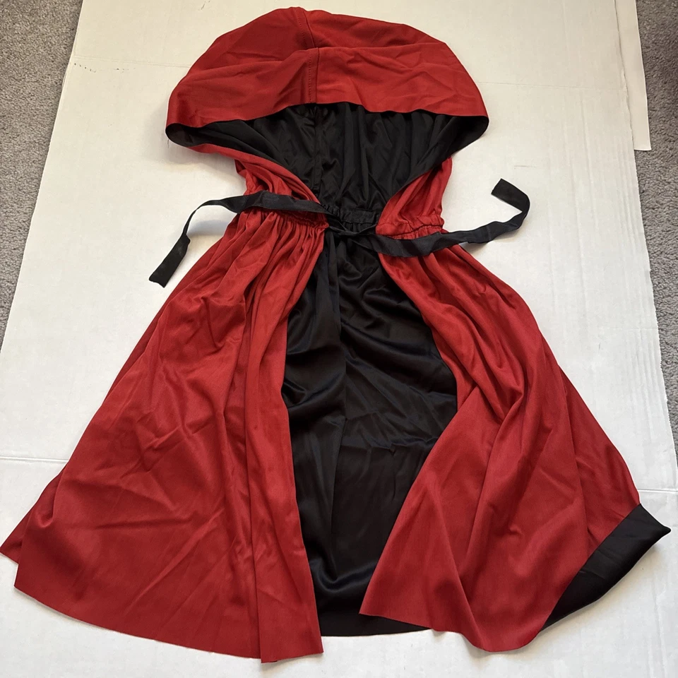 Capa con capucha reversible roja y negra roja OS Foto 2 de 3