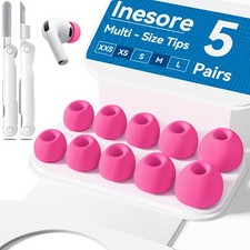 5 Pairs Replacement Ear Tips for Airpods Pro 3 2025 with Portable Storage Box