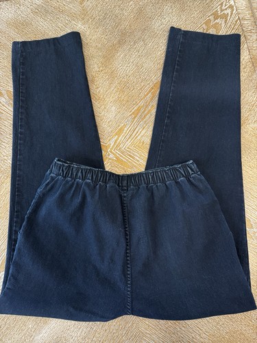 Croft & barrow Blue Denim PullOn pants Medium Elastic Waist30” Inseam27” Pockets - Picture 6 of 7