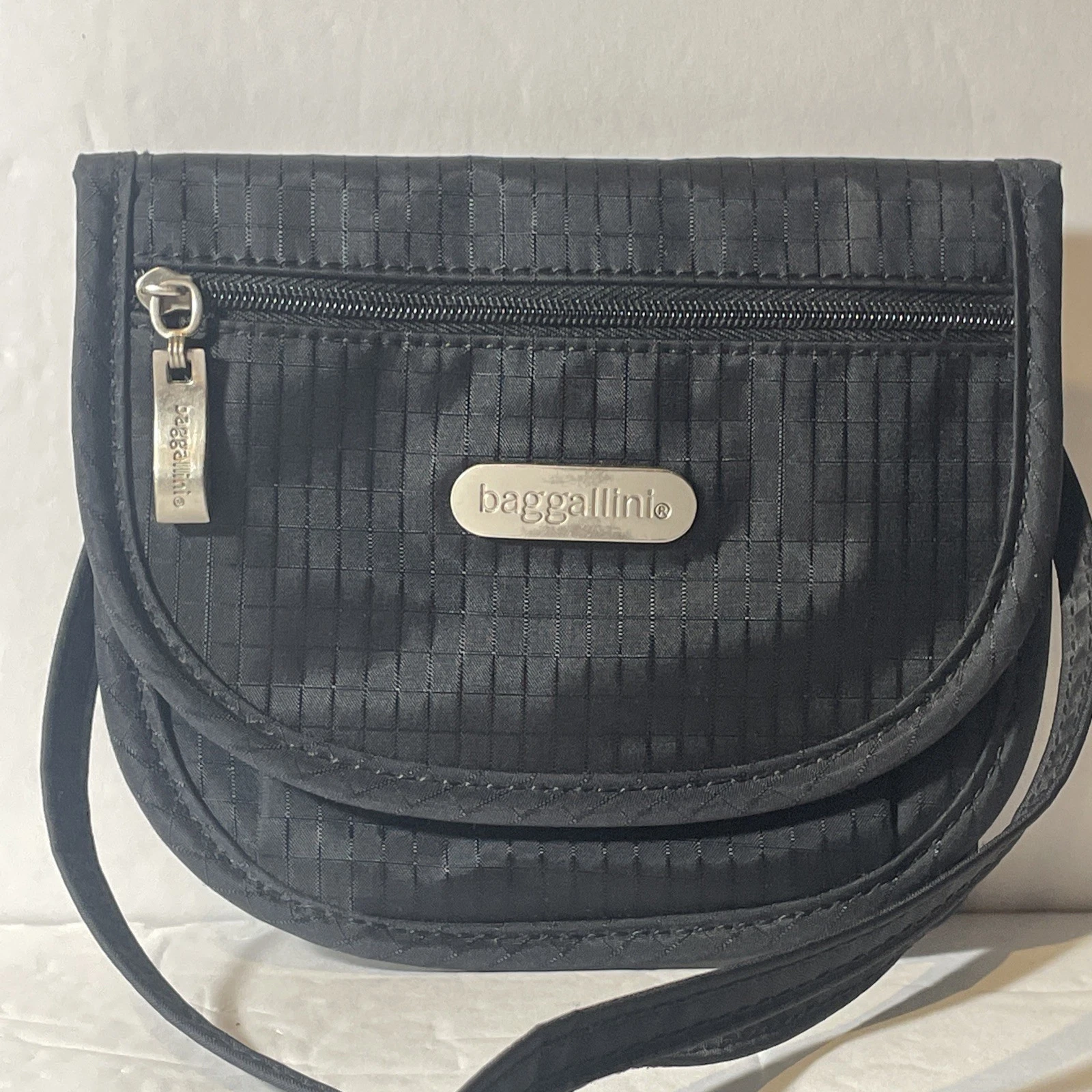 WANDLER Borsa a tracolla Baggallini mini borsa da cintura convertibile nera 6 x 5"