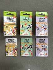 3x Yoto Baking Audio Cards Cheese Scones, Rainbow Biscuits & Birthday Traybake