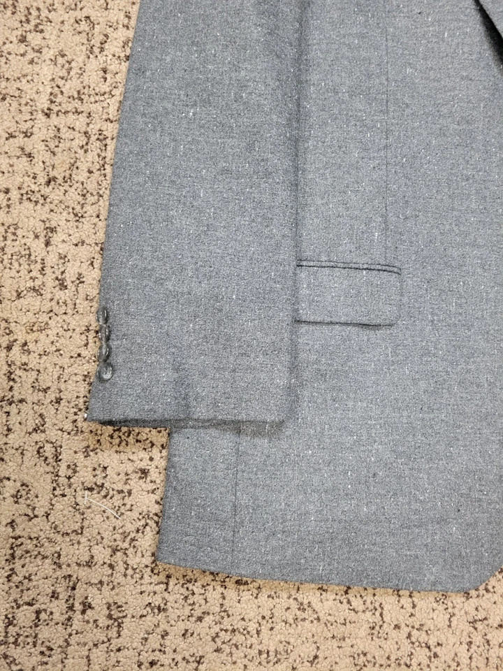 ANDREW MARC New York Dos Piezas Botón 100% LANA Traje Para Hombre 42 R Gris 35x29 Pantalones Foto 4 de 4
