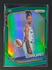 2025 Panini Aziaha James WNBA Green Prizm Velocity RC #141 Variation Wings