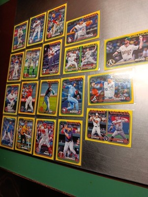 Lot Of 19 Different 2024 Topps Update Series Yellow Border Baseball Cards