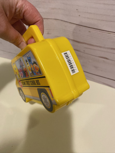6.25" L Sesame Street School Bus Carrying Case Storage For PVCs Small Toys - Picture 4 of 8