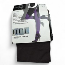 Hue Womens Size 2 Seamless Opaque Tights Espresso 40 Denier NWT