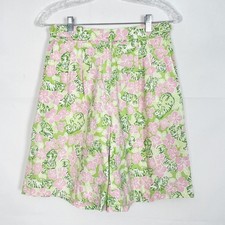 Vintage Lilly Pulitzer Shorts Womens 4 Culotte High-Rise Fairy Floral Whimsical