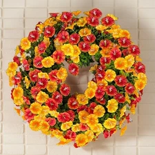 Fall Wreaths for Front Door 20 Inch, Autumn Wreaths with Petunia Early Harvest