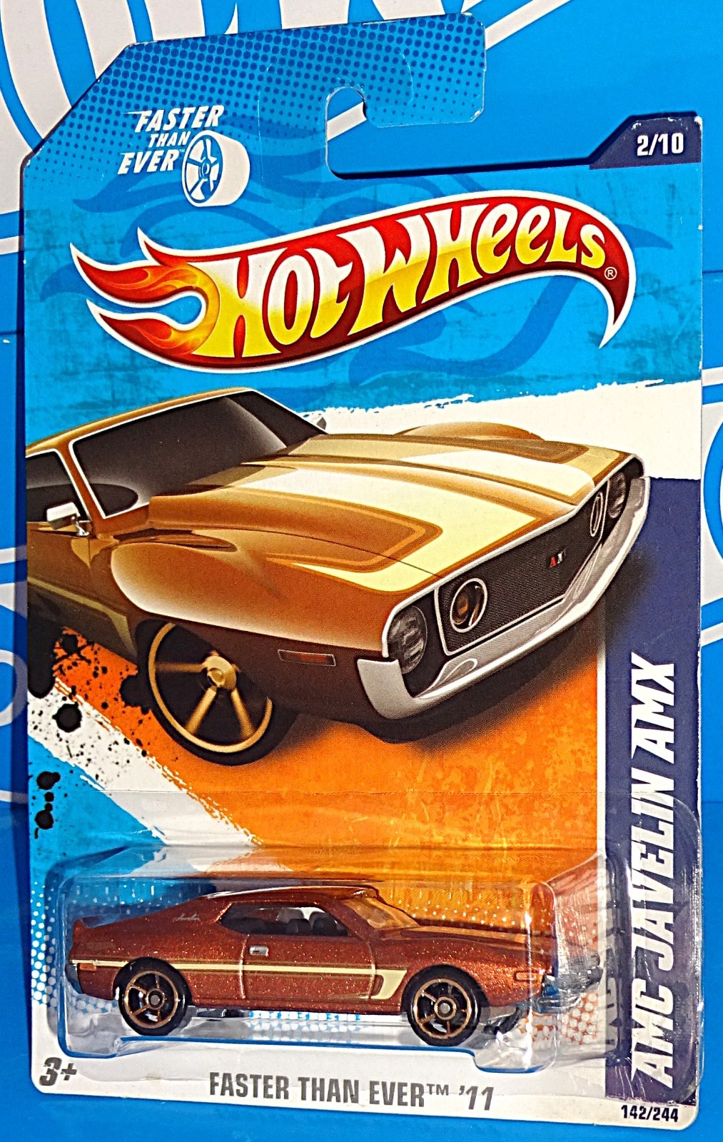 Hot Wheels 2011 Faster Than Ever Series #142 AMC Javelin AMX Copper w/ FTEs