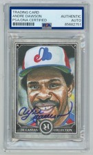 ANDRE DAWSON Signed 2020 Topps Museum Collection Canvas Card #CCR-34 + PSA AUTO