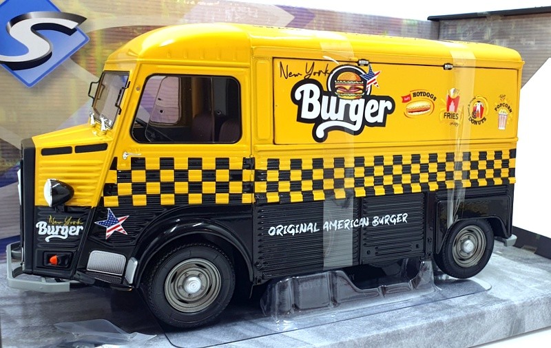 Solido Modellauto Maßstab 1:18 Citroën Type HY NYC BURGER gelb 1969 S1804822