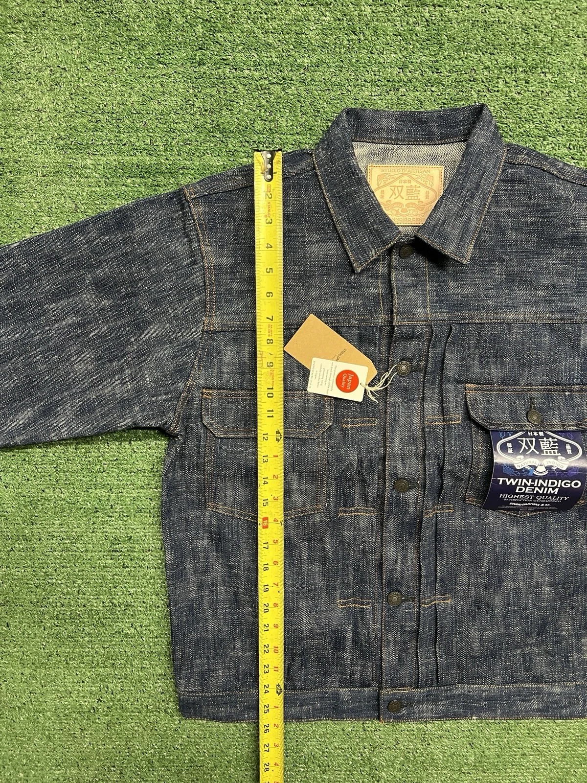 Studio D’Artisan Size 38 Twin Indigo Sou-Ai Denim Hand Dyed Type 2 Jacket D4603 image 13