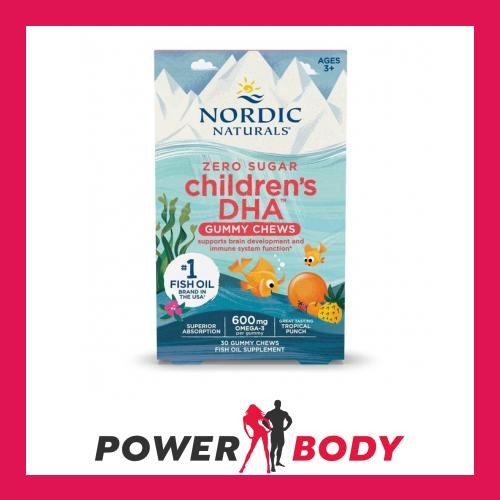 Children's DHA Gummy Chews 600mg, Tropical Punch - 30 gummies