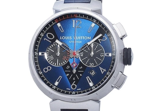 LOUIS VUITTON（LV） OROLOGIO DA POLSO AUTOMATICO LOUIS VUITTON TAMBOUR CHRONOGRAPH Q102V BLU NERO 44MM