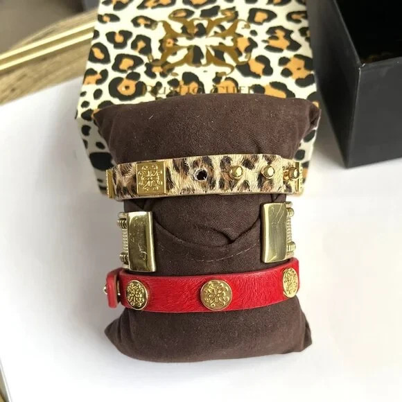 Rustic Cuff Stackable Mixable Bracelet Sets Golds… - image 7