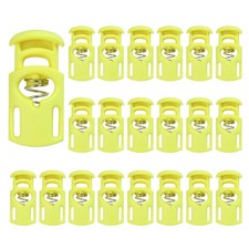 35Pcs Nylon Spring Cord Locks Elastic Toggle Stop Slider Clamp, Yellow