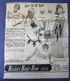 Beatles Clothes Scrapbook Clipping Newspaper Ad Bullock's Budget Store SBGH 64
