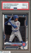 #8 2021 Bowman Chrome Prospect Cristian Hernandez Cubs RC Rookie PSA 10
