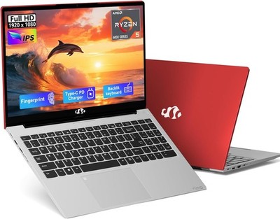 Nimo Laptop, 15.6''FHD Business Laptop, 6-Cores AMD Ryzen 5 6600H 32GB DDR5, 1TB