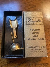 Vintage Perfume Funnel And Powder Scoop