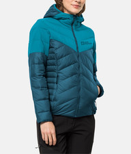 Jack Wolfskin Tundra Damen Jacke Daunenjacke gefüttert Atmungsaktiv Blau S, M, L