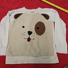 Hanna Andersson Sweatshirt Girls Size 130cm (US 9-10) Sherpa Puppy Dog