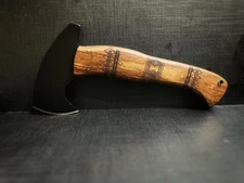 Handmade Carbon Steel Tribal Maple Handle Tactical Axe For Hunting & Camping