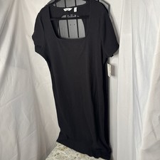 Nine West Women's Short Sleeve Skintight Black Dress Size 2XL NWT
