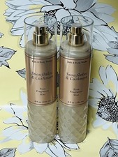 2 BATH  BODY WORKS SNOWFLAKES  CASHMERE FINE FRAGRANCE MIST SPRAY 8 OZ