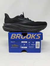 Women's Brooks Ghost 17, Black/Black/Ebony, 7 B Medium US