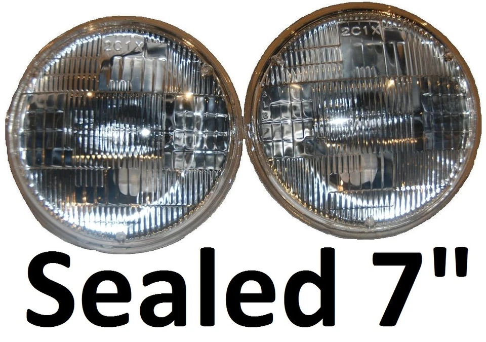 7" Headlights H4 Hi/Lo 3 pin 12V 75/50w Fiat 850 600 1500-2300 1500 132 130 - image 3 of 4