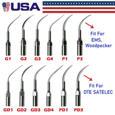 10 pcs Dental Ultrasonic Piezo Scaler Insert Tips Fit Woodpeck EMS/DTE SATELEC