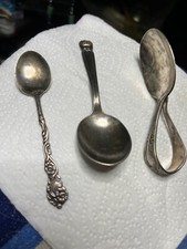 Lot if Three Vintage Silverplate Baby /Child's Feeding Spoons 3 Utensils