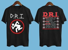 NEW D.R.I. Logo - Definition 2 Side Black All Size Shirt AH1327