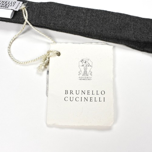 NWT $350 Brunello Cucinelli 100% CASHMERE Bow Tie Charcoal Gray Men's AUTHENTIC - Picture 5 of 9
