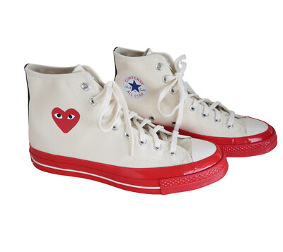 COMME DES GARCONS Play x Converse high top sneakers M 8 W 10