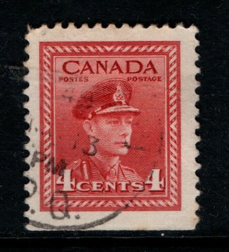 Canada 1942 1948 King George VI 4c booklet SG396 Used  - 第 1/1 張圖片