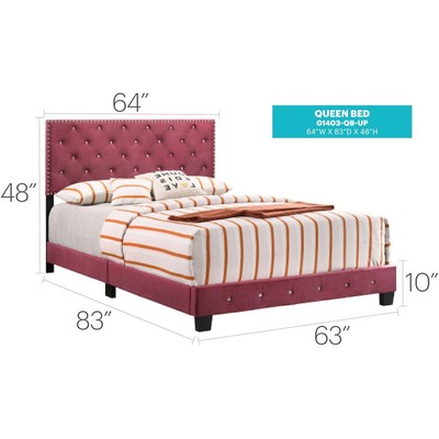 Glory Furniture Suffolk Full Bed in Cherry Color