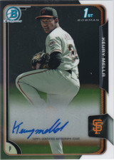 2015 Bowman Chrome Prospect Autographs #BCAPKM Keury Mella Auto - NM