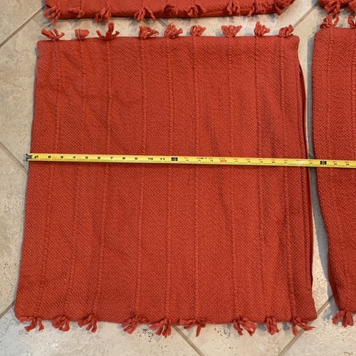 Magaschoni Home Copricuscino 2 Accenti Lancio Terracotta Arancione Frange 24x24" - Foto 15 di 16