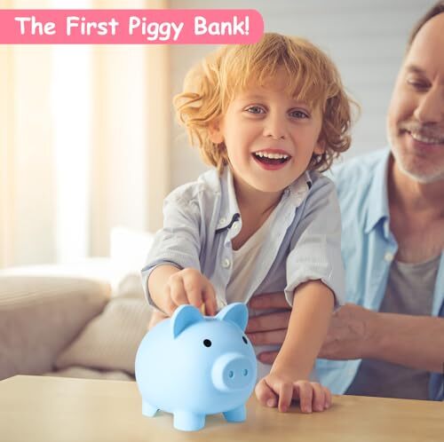 Piggy Bank Unbreakable Plastic Money Bank Coin Bank for Girls and