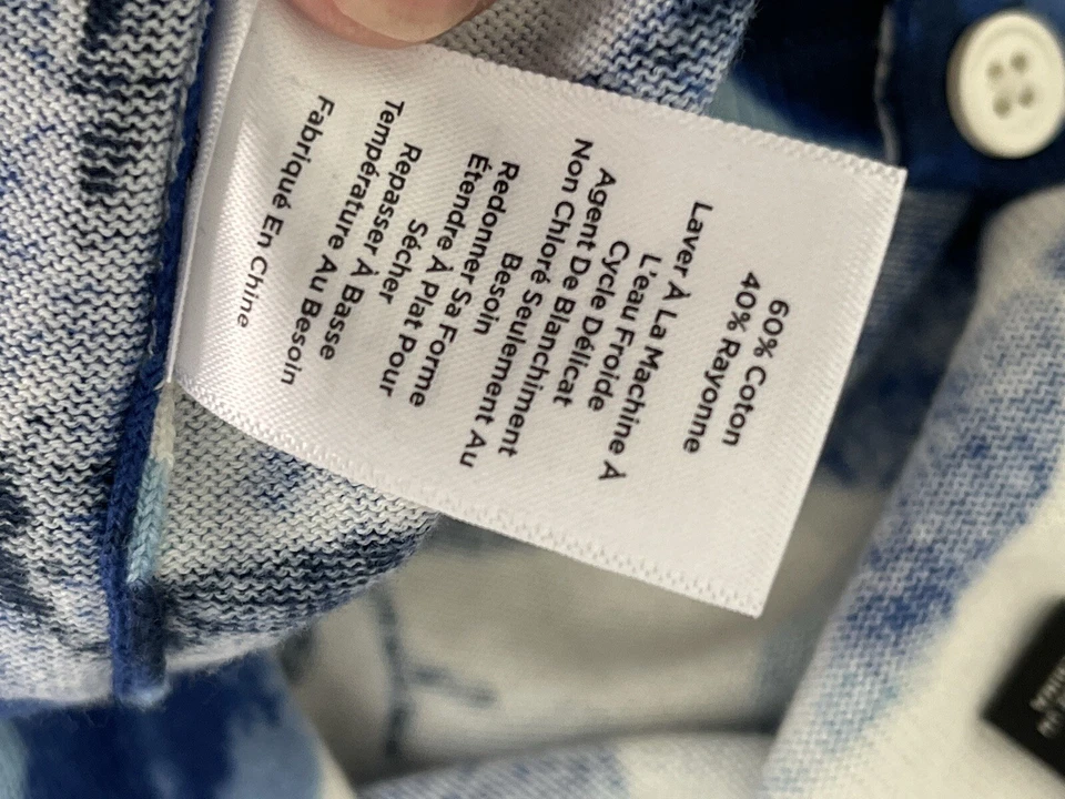 Cárdigan suéter Talbots para mujer S azul blanco cachemira floral con botones Foto 3 de 4