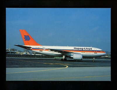 Aviation Airplane Airline postcard Leconte #640 Hapag Lloyd Airbus